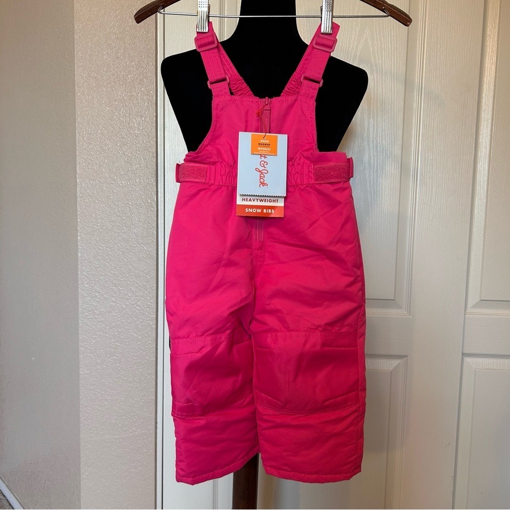 NWT Cat & Jack Pink Overall Snow Bib for Babies 18‎ Mos